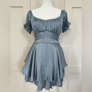 Off -Shoulder Satin Romper